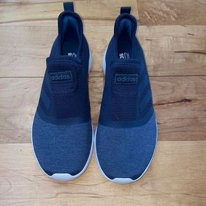 Blue adidas slip on shoes